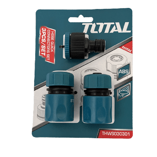 Total Garden Hose Connector 15mm3pc